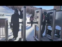 giới thiệu Full Height Turntile RFID Card Reader Áp chân tay Stainless Steel