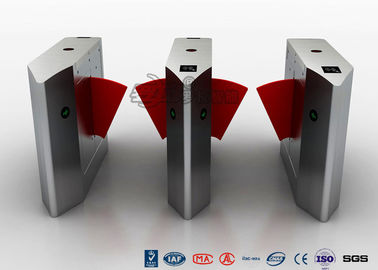 Mua Kiểm soát truy cập Flap Barrier Turnstile, Cảm biến hồng ngoại Cổng rào chắn cho người đi bộ với thẻ IC / ID online manufacture