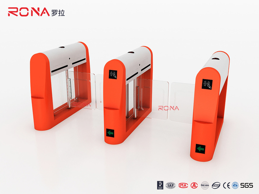 Màu cam Nhìn ra Swing Barrier Gate Cổng an ninh cho người đi bộ