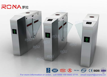 Outdoor / Indoor Flap Barrier Gate Entrance Turnstiles Removable HID 13.56mhz RFID Reader