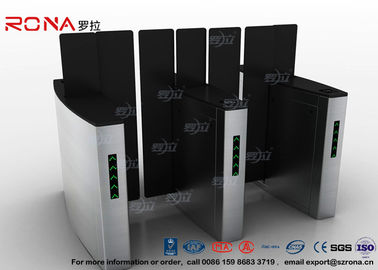 Kiểm soát truy cập Turnstile an ninh Gates Tempered Glass trượt vật liệu