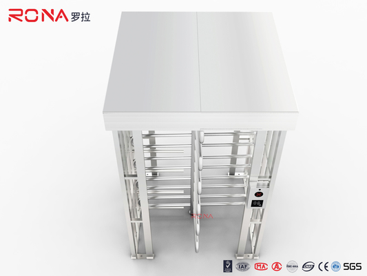 Full Height Turntile RFID Card Reader Ánh vân tay Thép không gỉ Turntiles Safe Turn Style Gate
