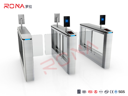 An ninh Kiểm soát truy cập cho người đi bộ Swing Gate Turntile với nhận dạng khuôn mặt với 6 cặp cảm biến
